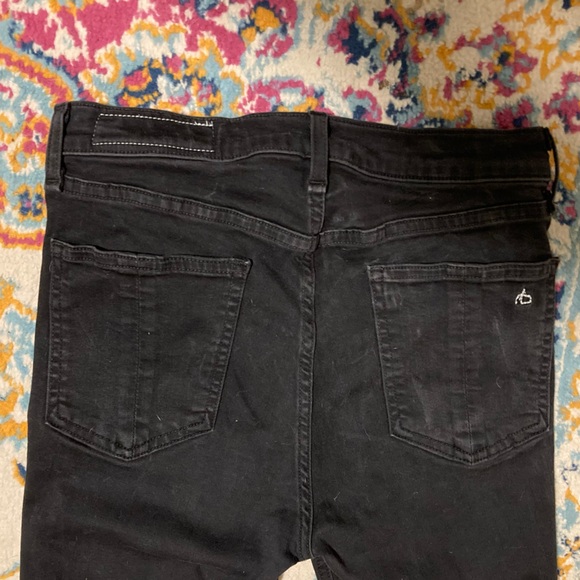 Rag & Bone High Rise Skinny Jeans Sz 29 Black - Picture 6 of 7